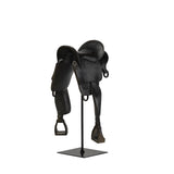 Colt III 8L x 9W Black Equestrian-Inspired English Horse Saddle from Mercana - Luna Furniture