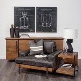 Asher Set of Two Black Metal Urns from Mercana - Luna Furniture