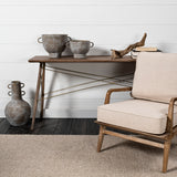 Deya Large Rustic Brown Ceramic Vase from Mercana - Luna Furniture