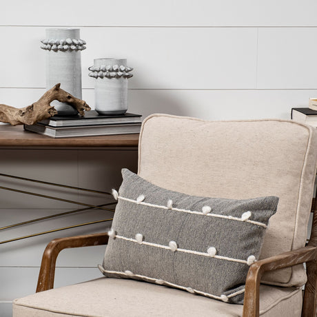 Farmhampton Small Gray Spoked Ceramic Vase from Mercana - Luna Furniture