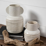 Judy Small Eggshell Ceramic Vase from Mercana - Luna Furniture