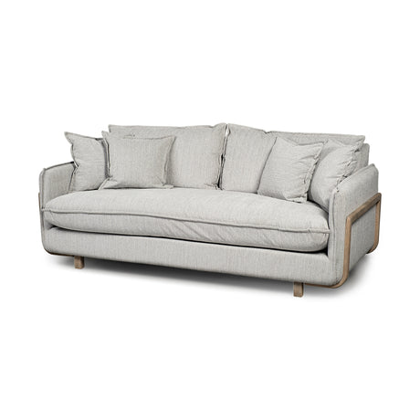 Roy I 84" Frost Gray Upholstered Three Seater Sofa from Mercana - Luna Furniture
