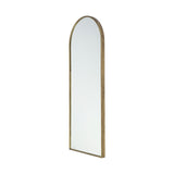 Agatha 28.0L x 2.0W x 70.0H Rounded Arch Gold Metal Frame Full Length Mirror from Mercana - Luna Furniture