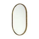 Sylvia I 24L x 35H Oval Gold Metal Frame Wall Mirror from Mercana - Luna Furniture