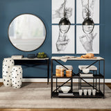 Emilio Set of 2 Black Metal Slated Bowls from Mercana - Luna Furniture
