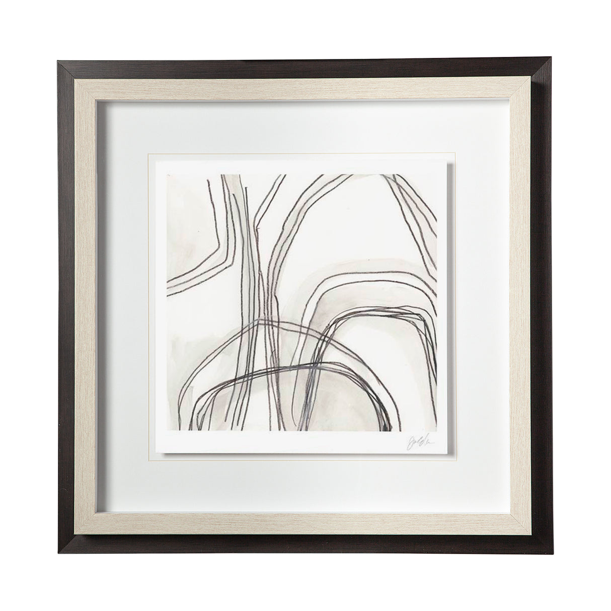 Custom Abstract Logic IV by June Vess a Framed Art Print Matted under Glass from Mercana - Luna Furniture