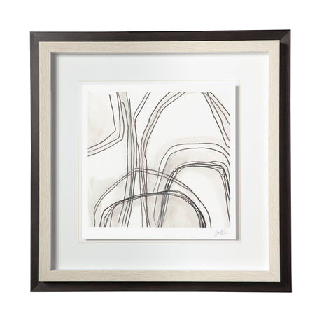 Custom Abstract Logic IV by June Vess a Framed Art Print Matted under Glass from Mercana - Luna Furniture