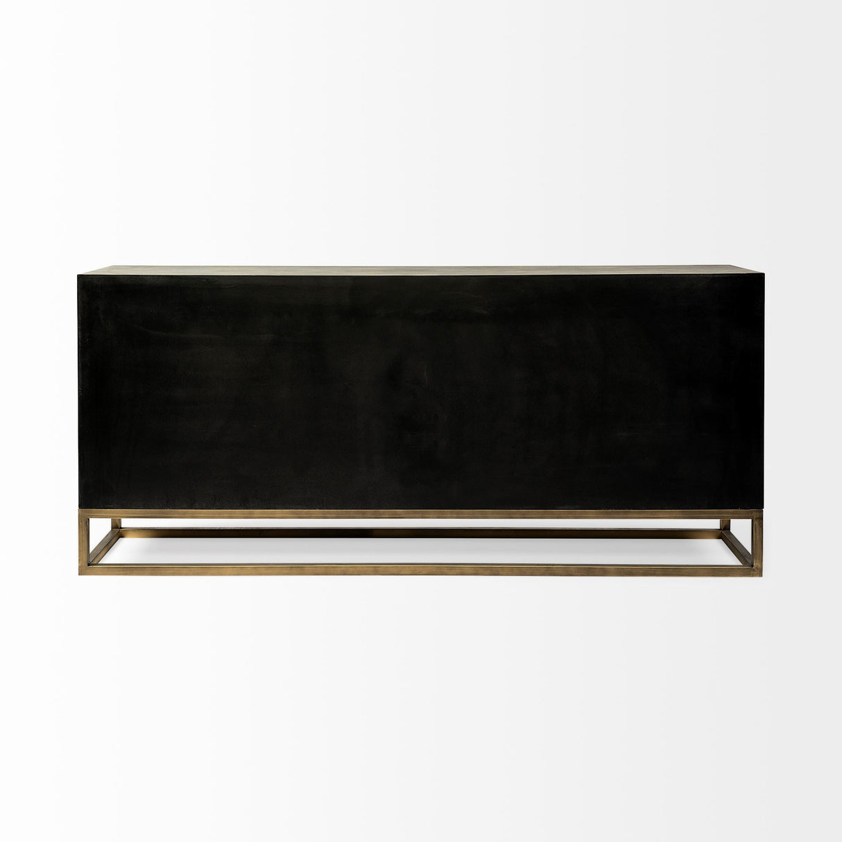 Genevieve II 70x15.8 Gray Fir Veneer W/Gold Metal Frame Base 9 Drawer Sideboard from Mercana - Luna Furniture
