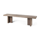 Konstantin 70.0 x 18.0 x 18.0 Medium Brown Wood W/ Live Edge Bench from Mercana - Luna Furniture