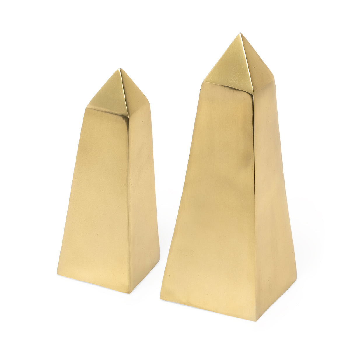 Giza (Set of 2) 4L x 4W Gold Elongated Pyramids from Mercana - Luna Furniture