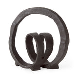 Stanislaw II Black Metal Infinite Ribbon Sculpture from Mercana - Luna Furniture