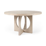 Liesl 54.L x 54.0W x 30.0H Barely Gray Finished Wood W/ Circular Top Dining Table from Mercana - Luna Furniture