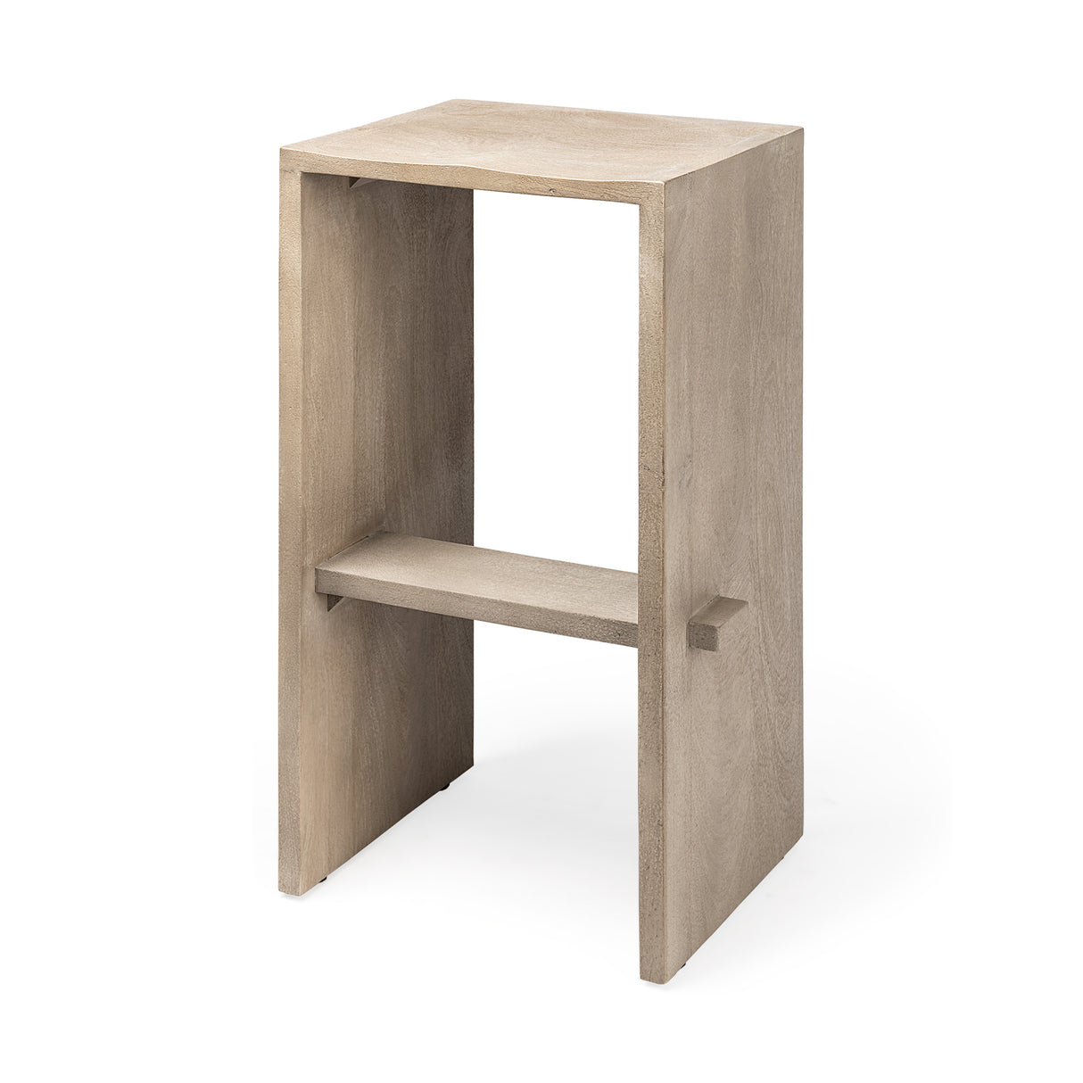 Aida 30" Seat Height Light Gray Wood Bar Stool from Mercana - Luna Furniture