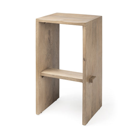Aida 30" Seat Height Light Brown Wood Bar Stool from Mercana - Luna Furniture