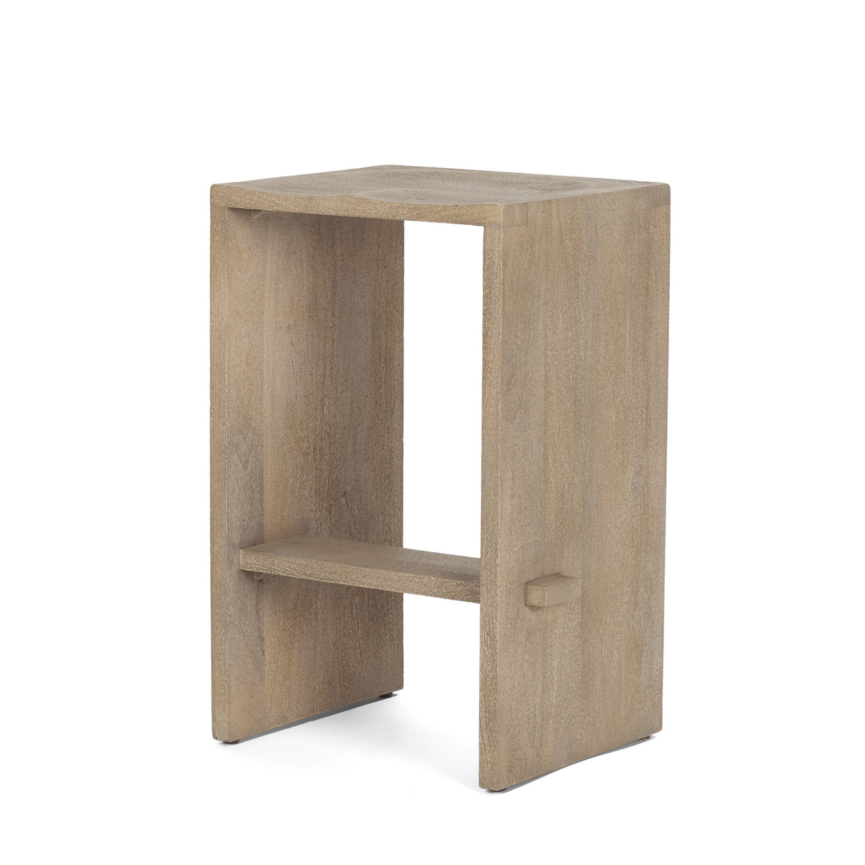 Aida 26" Seat Height Light Gray Wood Counter Stool from Mercana - Luna Furniture