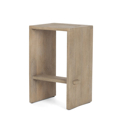Aida 26" Seat Height Light Gray Wood Counter Stool from Mercana - Luna Furniture