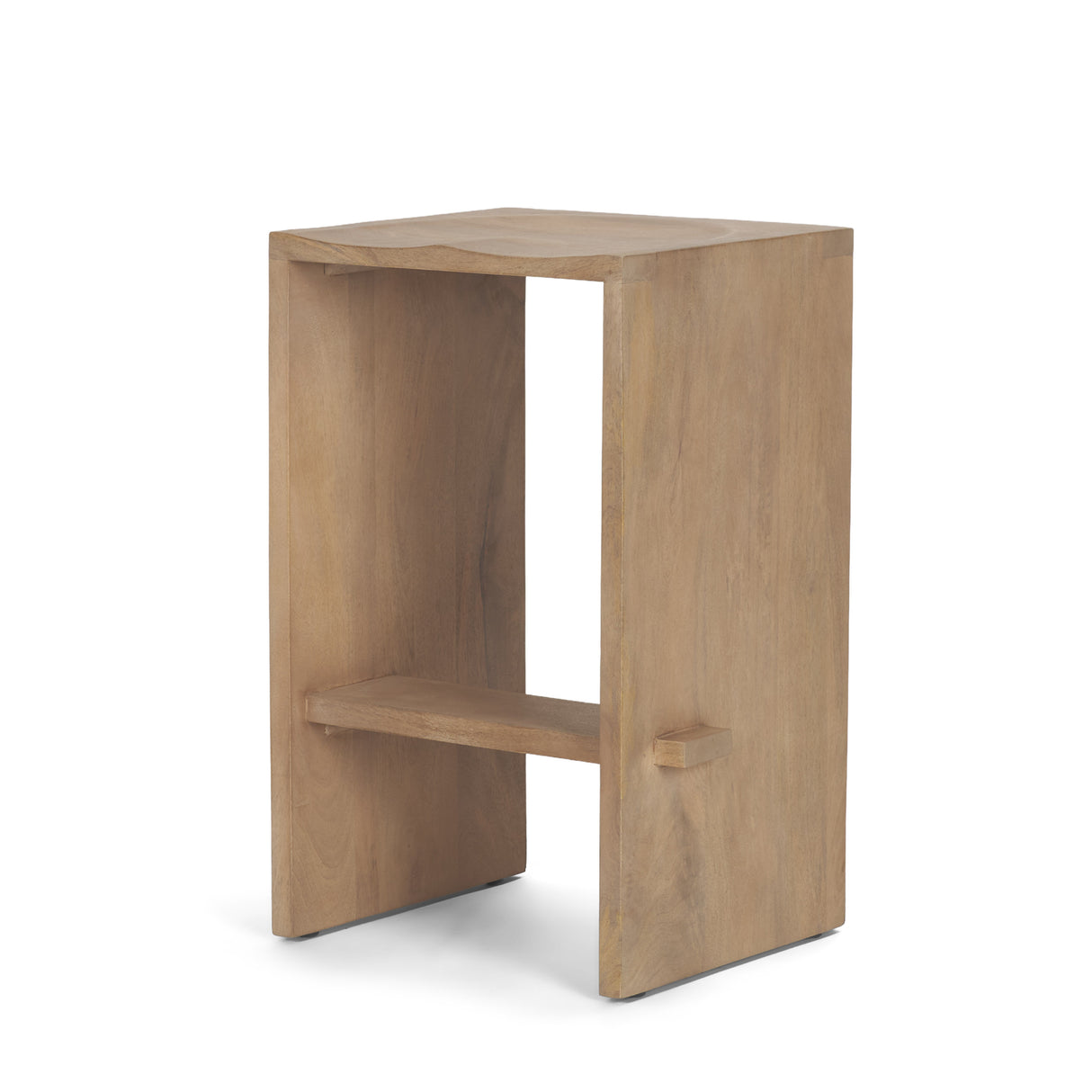 Aida 26" Seat Height Light Brown Wood Counter Stool from Mercana - Luna Furniture