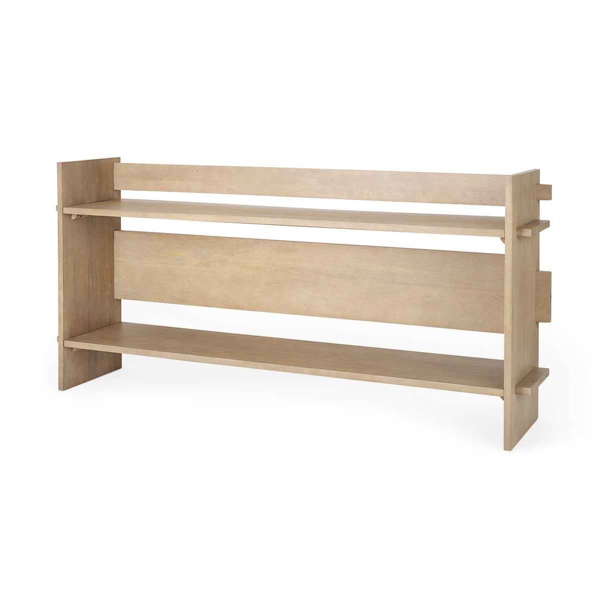 Aida Light Brown Wood Console Table from Mercana - Luna Furniture