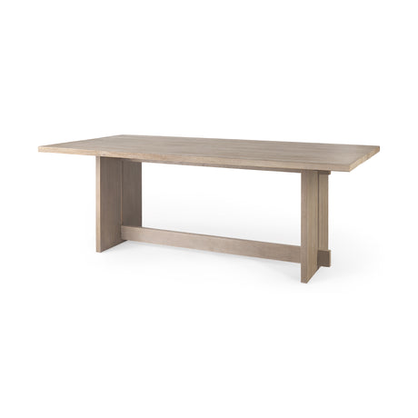 Aida 84L Light Gray Wood Dining Table from Mercana - Luna Furniture