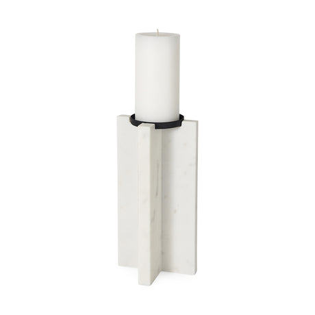 Sophia 5.5"L x 3.5"W x 10.5"H Marble Candle Holder Large from Mercana - Luna Furniture