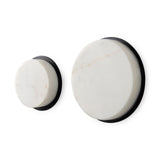 Sophia 5.0 L x 5.0 W x 3.0 H White Marble Set of 2 Wall Hooks from Mercana - Luna Furniture