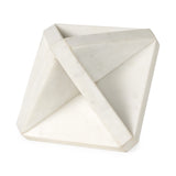 Sophia 5.5 L x 5.5 W x 8.5 H White Marble Decor Stand from Mercana - Luna Furniture