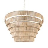 Marimba 40 L x 40 W x 24 H Natural Cane 6 Tier Chandelier from Mercana - Luna Furniture
