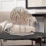 Ezra (Large) 13L x 3W Gold Metal Circular Decorative Object from Mercana - Luna Furniture