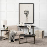 Shale 37" Irregular Live-Edge Black Slate w/Flat Iron Base Coffee Table from Mercana - Luna Furniture
