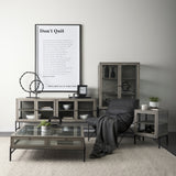 Ralph I Black Metal Square Table Clock from Mercana - Luna Furniture