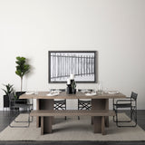 Direttore Black Iron Frame Black Leather Dining Chair from Mercana - Luna Furniture