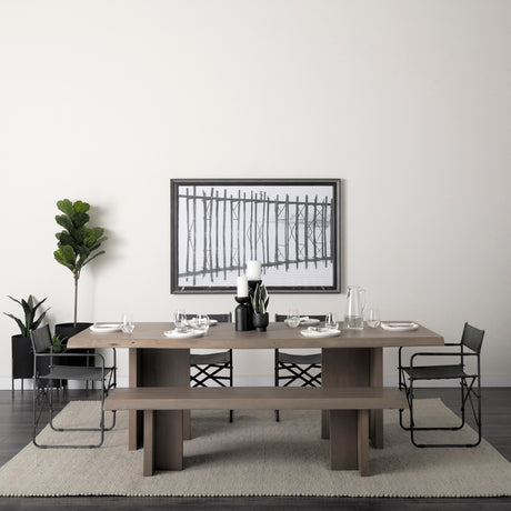 Direttore Black Iron Frame Black Leather Dining Chair from Mercana - Luna Furniture