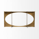 Reinhold IV 59L x 16W White Marble Top Gold Metal Base Console Table from Mercana - Luna Furniture
