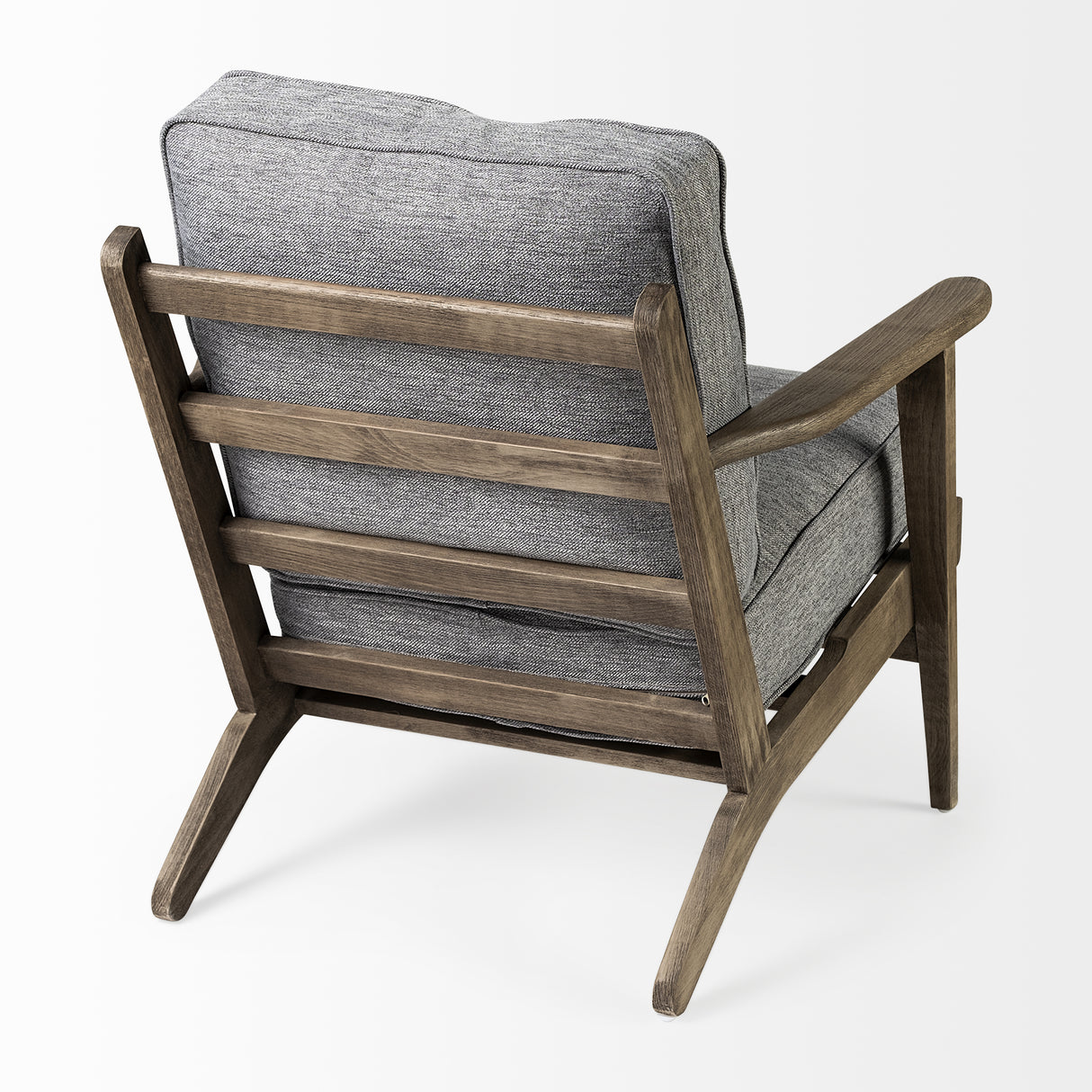 Olympus V Castlerock Grey Fabric Wrapped Brown Wooden Frame Accent Chair from Mercana - Luna Furniture
