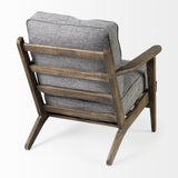 Olympus V Castlerock Grey Fabric Wrapped Brown Wooden Frame Accent Chair from Mercana - Luna Furniture