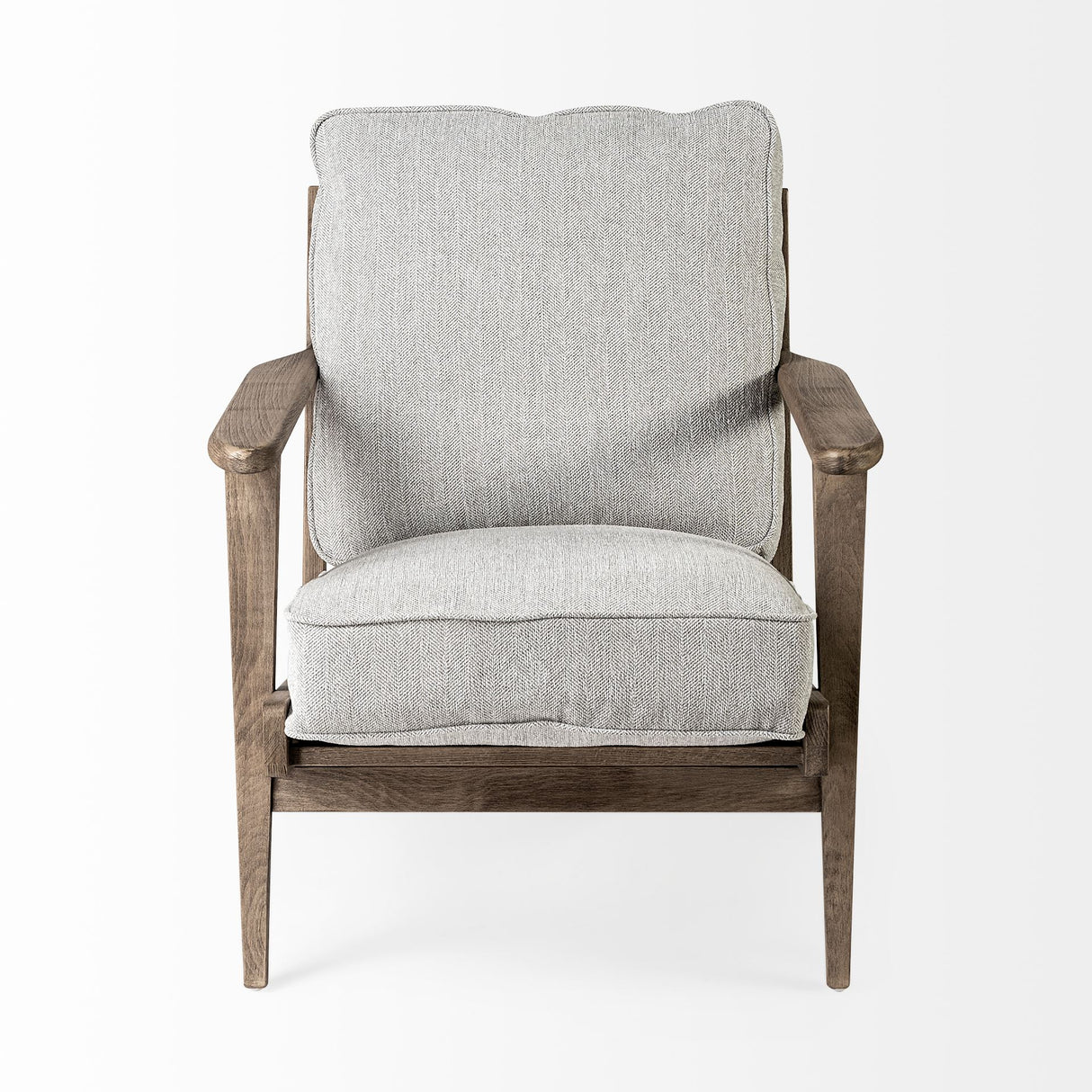 Olympus VI Frost Grey Fabric Wrapped Wooden Frame Accent Chair from Mercana - Luna Furniture