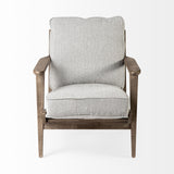 Olympus VI Frost Grey Fabric Wrapped Wooden Frame Accent Chair from Mercana - Luna Furniture