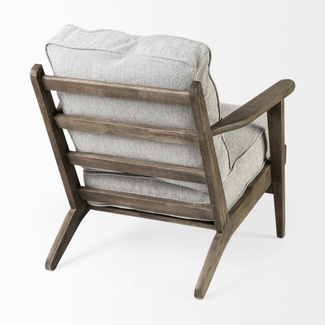 Olympus VI Frost Grey Fabric Wrapped Wooden Frame Accent Chair from Mercana - Luna Furniture