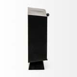 Ralph I Black Metal Square Table Clock from Mercana - Luna Furniture