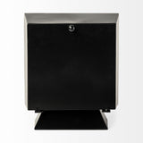 Ralph I Black Metal Square Table Clock from Mercana - Luna Furniture