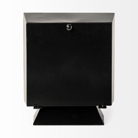 Ralph I Black Metal Square Table Clock from Mercana - Luna Furniture