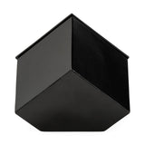 Ralph II Black Metal Cube Table Clock from Mercana - Luna Furniture