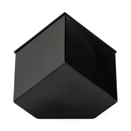 Ralph II Black Metal Cube Table Clock from Mercana - Luna Furniture