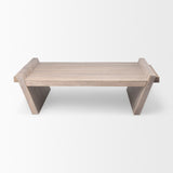 Elaine 59x36 Brown Solid Wood Top & Base Coffee Table from Mercana - Luna Furniture