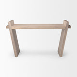 Elaine III 60L x 16W Brown Wood Angled Leg Console Table from Mercana - Luna Furniture