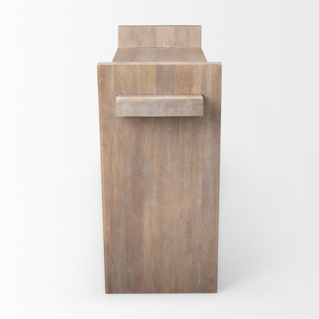 Elaine III 60L x 16W Brown Wood Angled Leg Console Table from Mercana - Luna Furniture