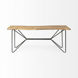Papillion I 66L x 16W Blonde Wood and Iron Console Table from Mercana - Luna Furniture