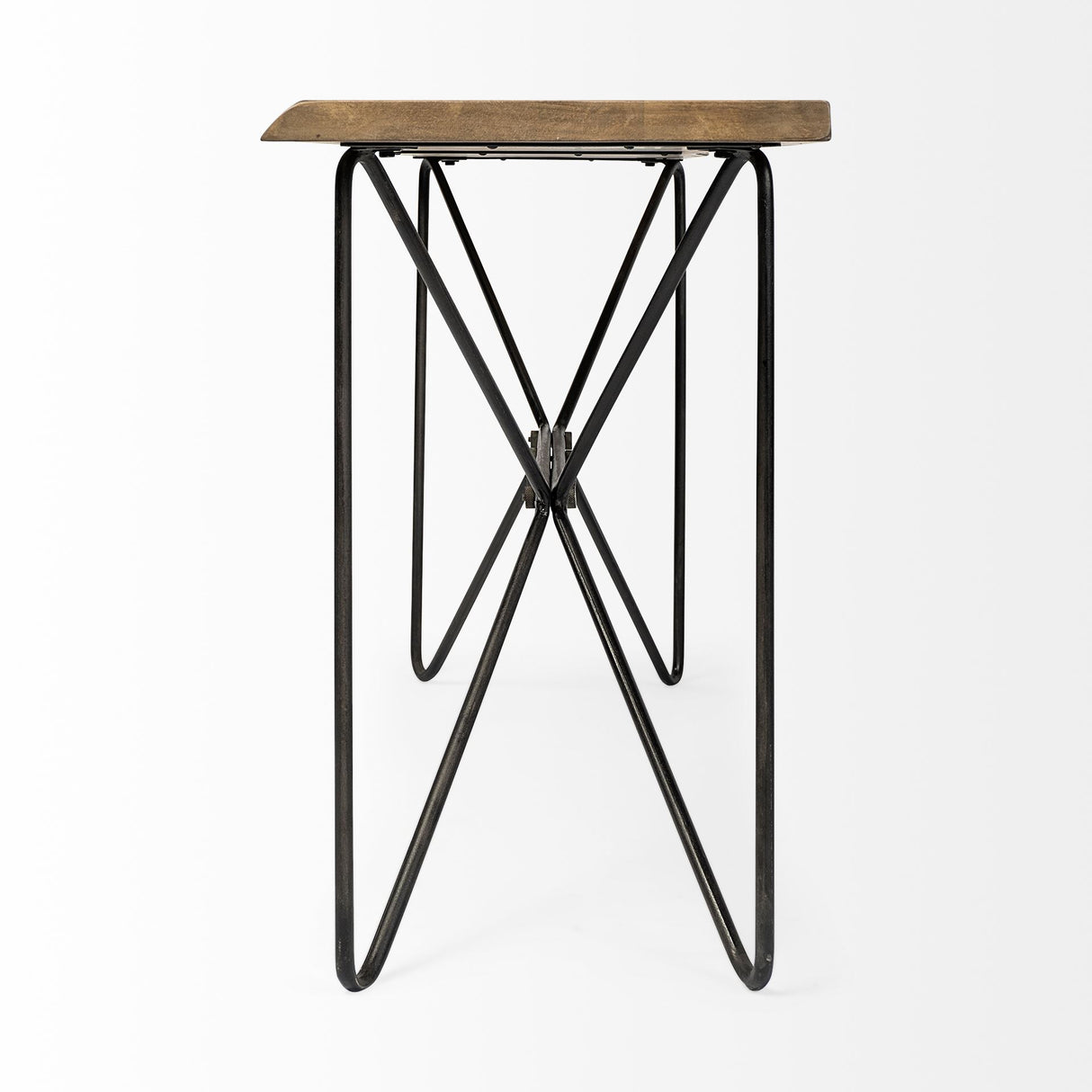 Papillion I 66L x 16W Blonde Wood and Iron Console Table from Mercana - Luna Furniture