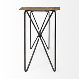 Papillion I 66L x 16W Blonde Wood and Iron Console Table from Mercana - Luna Furniture