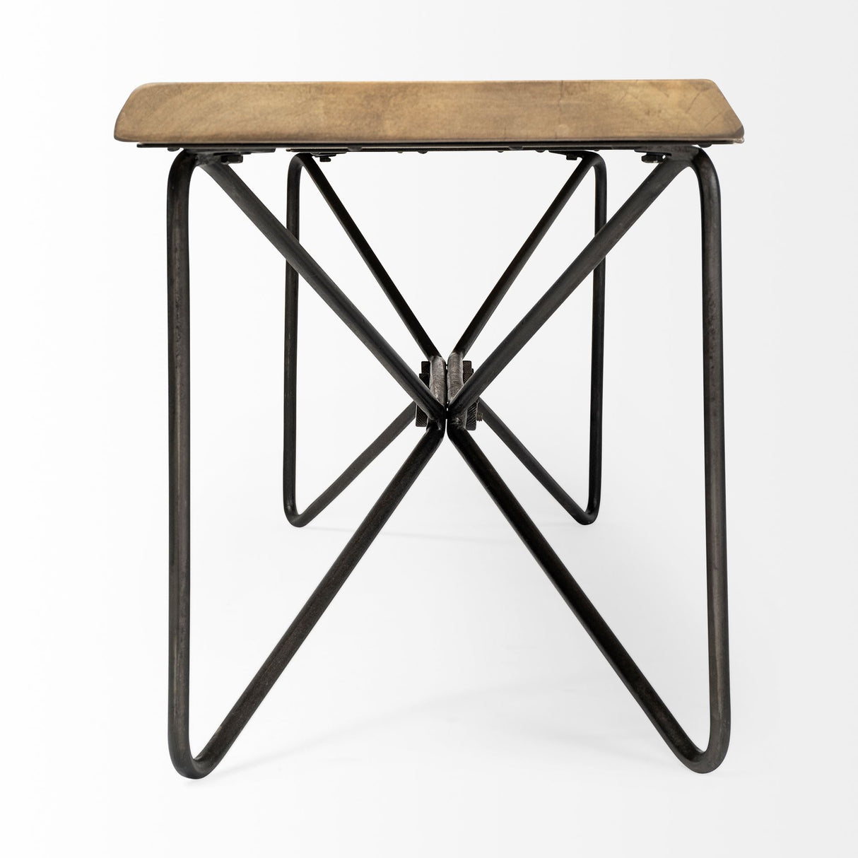 Papillion III 66L x 16W Blonde Wood And Iron Dining Bench from Mercana - Luna Furniture
